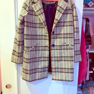 Youth girls plaid duster